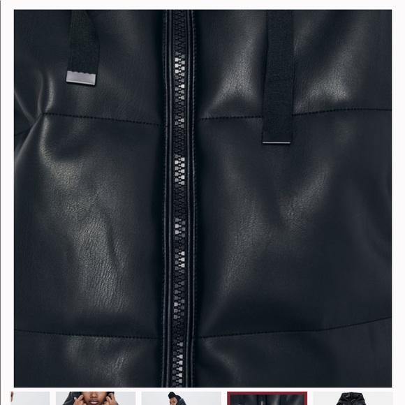 ZARA Faux Leather Puffed Jacket - Picture 7 of 9
